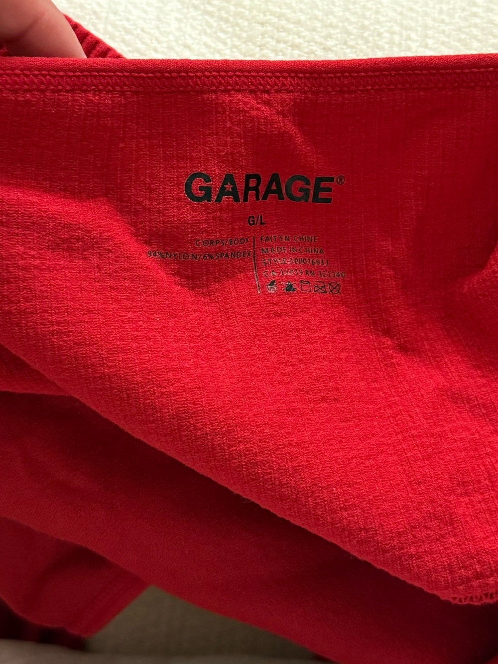 Garage Red Ribbed Halter Tank Top - Picture 3 of 3